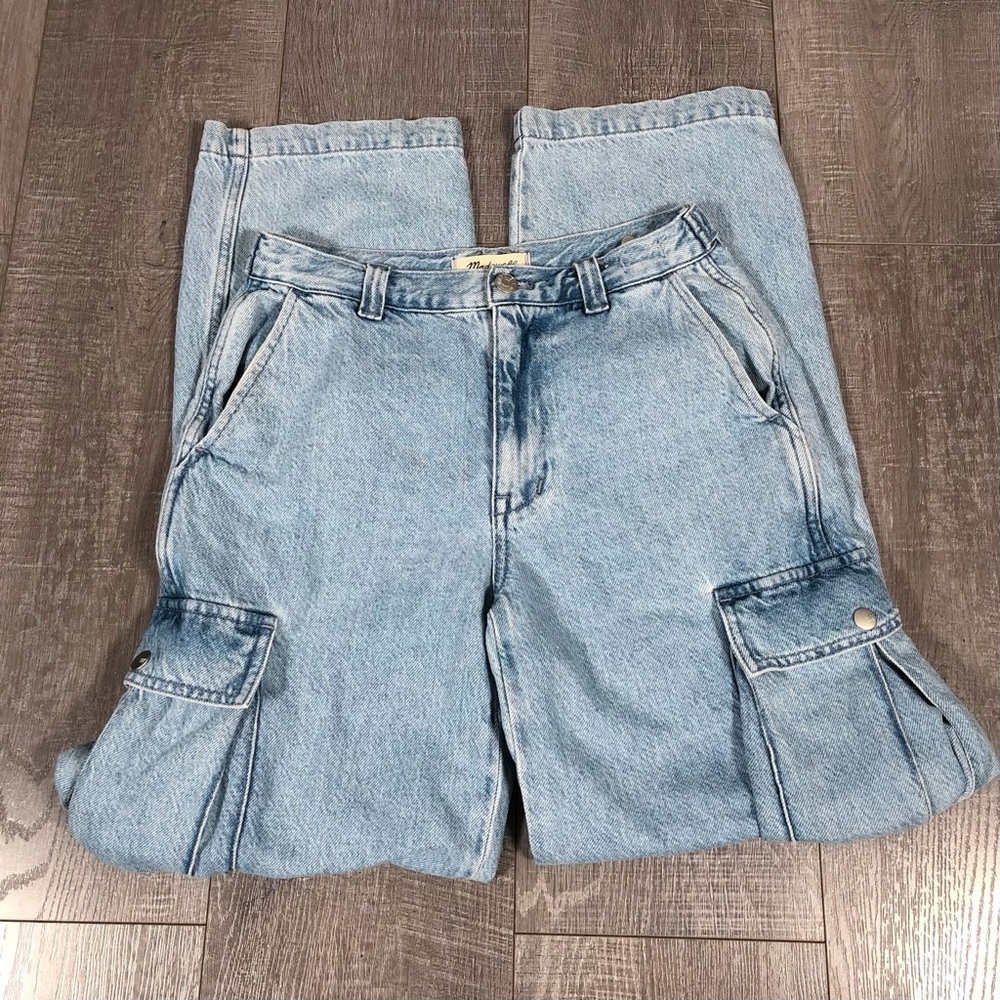 MADEWELL Women’s Low-Slung Straight Cargo Jeans Size 25 - Picture 4 of 10